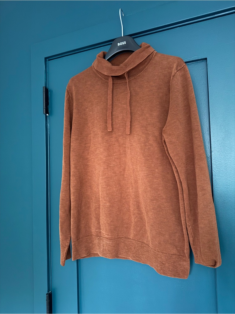 Banana Republic Rust Drawstring Funnel Neck Sweater